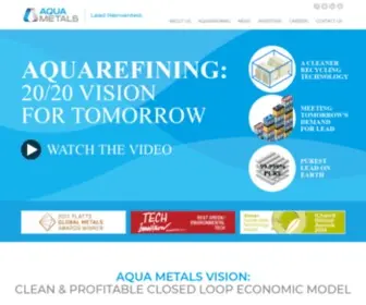 Aquametals.com(AquaMetals Aquametals) Screenshot