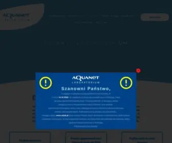 Aquanet-Laboratorium.pl(Badanie jakości wody) Screenshot