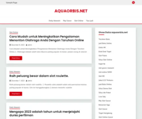 Aquaorbis.net(Aquaorbis) Screenshot