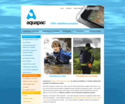 Aquapac.cz(100% vodotěsná pouzdra) Screenshot