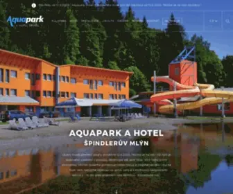 Aquaparkspindl.cz(Ubytování ve Špindlerově Mlýně přímo u sjezdovky a lanovek skiareálu Špindlerův Mlýn) Screenshot