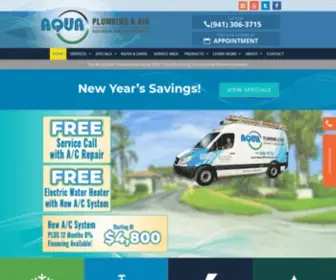 Aquaplumbingsarasota.com(Aqua Plumbing & Air) Screenshot