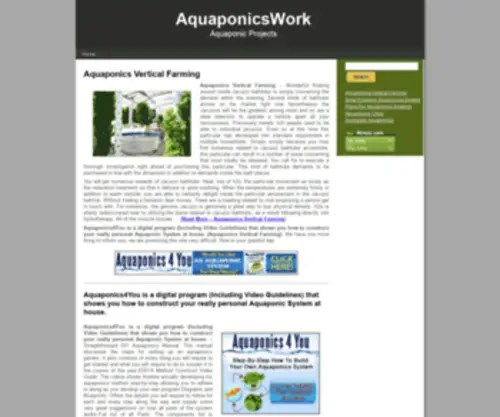 Aquaponicswork.com(Aquaponics Work) Screenshot