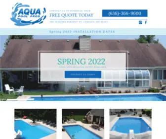 Aquapoolpros.net(Pool Installation in Missouri) Screenshot