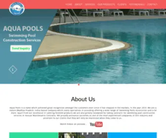 Aquapools.in(Manufacturer and Supplier Of Swimming Pools Fountain Jacuzzi Sauna Spa) Screenshot