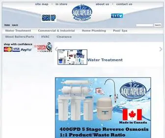 Aquapurawater.ca(AquaPura Water Products) Screenshot
