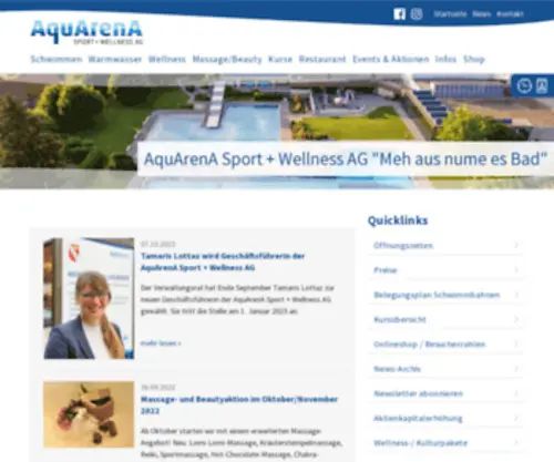 Aquarena-AG.ch(Aquarena Sport) Screenshot