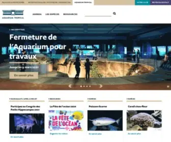 Aquarium-Portedoree.fr(Aquarium tropical du Palais de la Porte dorée) Screenshot