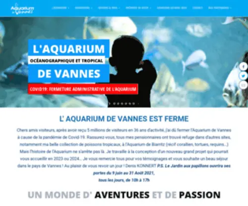 Aquariumdevannes.fr(OVHcloud accompagne votre évolution grâce au meilleur des infrastructures web) Screenshot