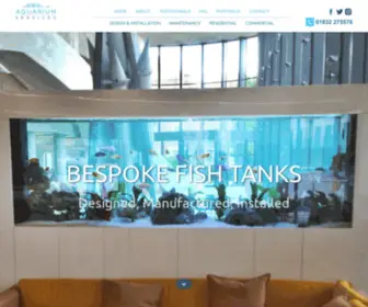 Aquariumservices.co.uk(Custom Fish Tanks) Screenshot