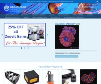 Aquariumspecialty.com(Aquarium Specialty) Screenshot