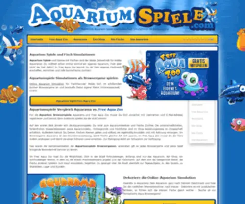 Aquariumspiele.com(Aquarium Spiele) Screenshot