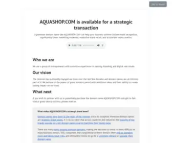 Aquashop.com(Domain Holdings Brokerage) Screenshot