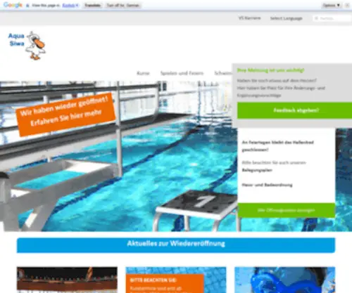 Aquasiwa.de(Aqua Siwa Ratzeburg) Screenshot