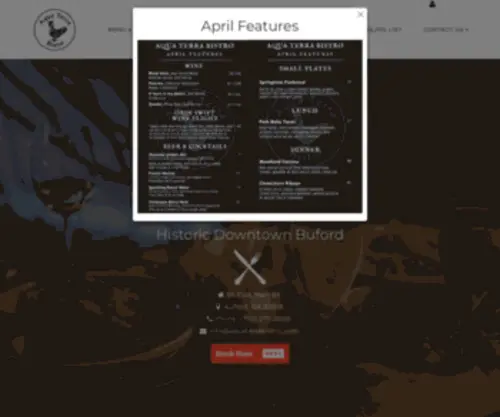 Aquaterrabistro.com(Aqua Terra Bistro) Screenshot