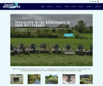 Aquatic-Solutions.co.uk(Breathe new life into your water course with our expert Aquatic Solutions) Screenshot