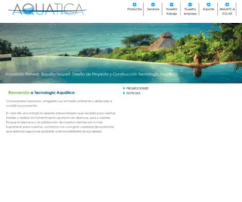 Aquatica.com.mx(Albercas) Screenshot