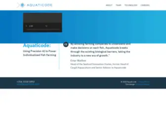 Aquaticode.com(Using Precision AI to Power Individualized Fish Farming) Screenshot