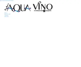 Aquavinorestaurant.com(Esche's Aqua Vino Restaurant and Banquets) Screenshot