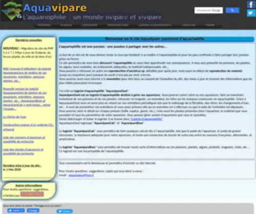Aquavipare.fr(Aquavipare) Screenshot