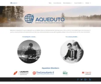 Aqueduto.com(AQUEDUTO Association for Quality Education and Training Online) Screenshot