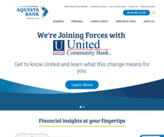 Aquesta.com(Aquesta bank joins forces with united community bank) Screenshot