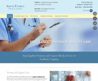 Aquiamedcenter.com(Primary and Urgent Medical Care) Screenshot