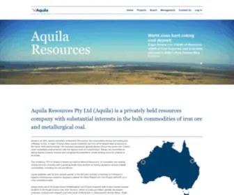 Aquilaresources.com.au(Aquila Resources Pty Ltd (Aquila) is a privately held resources company with substantial interests in the bulk commodities of metallurgical coal and iron ore) Screenshot