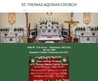Aquinasbmore.org(THOMAS AQUINAS CHURCH) Screenshot