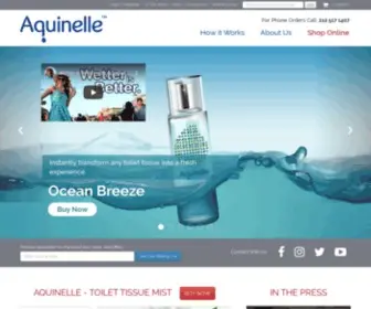 Aquinelle.com(Aquinelle Toilet Tissue Mist Instantly transform any toilet tissue into a fresh experience) Screenshot