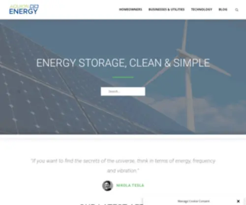 Aquionenergy.com(Aquion Energy) Screenshot