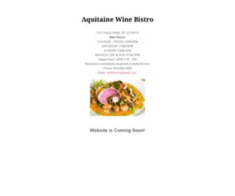 Aquitainesf.com(Wine Bistro) Screenshot