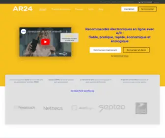 AR24.fr(AR24 est un service d’envoi de lettre recommandée électronique (LRE)) Screenshot