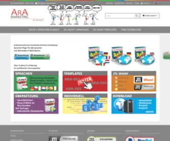 Ara-Marketing.de(Sprachen und Template für JTL) Screenshot
