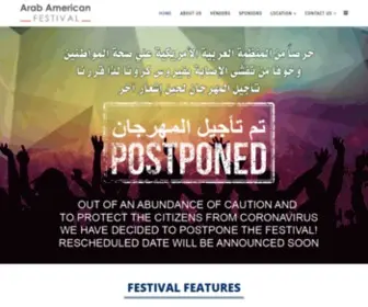 Arabamericanfestival.org(Arab American Festival المهرجان العربي الأمريكي) Screenshot