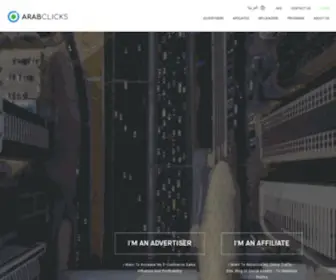 ArABCLicks.com(THE Affiliate Network of the Arab World) Screenshot