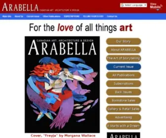 Arabelladesign.com(Digital and print publications supporting and Promoting the best of emerging and established Art) Screenshot