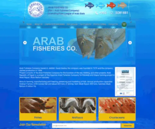 Arabfisheries.com(Arab Fisheries Company) Emanating From League of Arab Stats) Screenshot