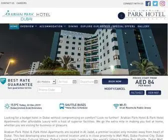Arabianparkhotel.com(Park Hotel Apartment Official Website) Screenshot
