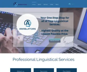 Arablators.com(Language services) Screenshot