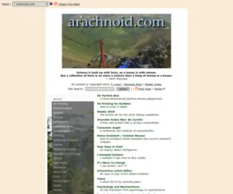 Arachnoid.com(A site for people who think. Intellectual resources) Screenshot