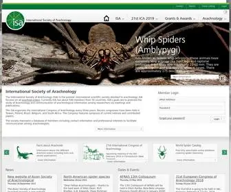 Arachnology.org(International Society of Arachnology) Screenshot