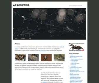 Aracnipedia.com(Arañas) Screenshot