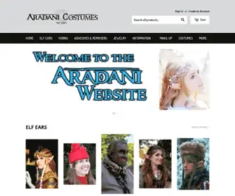 Aradanicostumes.com(Aradani Costumes) Screenshot