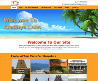 Aradhyacabsmangalore.com(Aradhya Cabs Mangalore) Screenshot