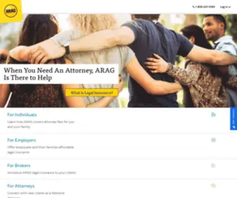 Araggroup.com(ARAG is there to help when you need an attorney or legal help) Screenshot
