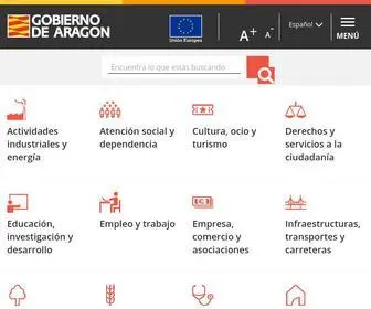 Aragon.es(Inicio. Gobierno de Aragón) Screenshot