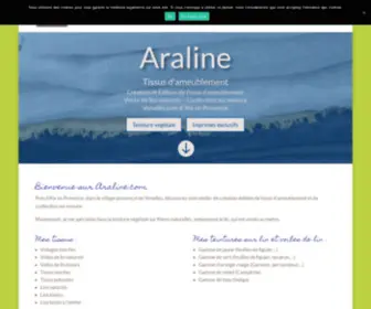 Araline.com(Araline Tissus d'ameublement) Screenshot