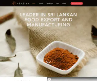 Araliyagroup.lk(Sri Lanka's Leading Food Exporter) Screenshot