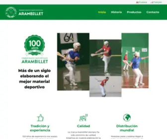 Arambillet.com(Fabricados Deportivos Arambillet) Screenshot